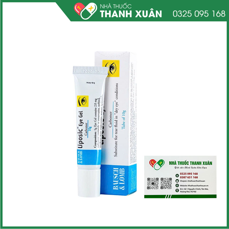 Liposic Eye Gel điều trị khô mắt hoặc giảm điều tiết mắt
